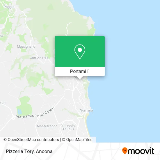Mappa Pizzeria Tory