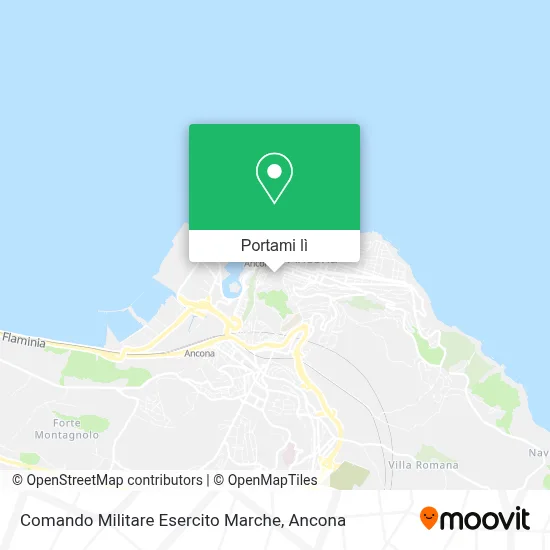 Mappa Comando Militare Esercito Marche