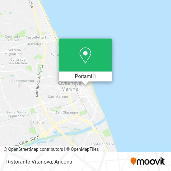 Mappa Ristorante Vitanova
