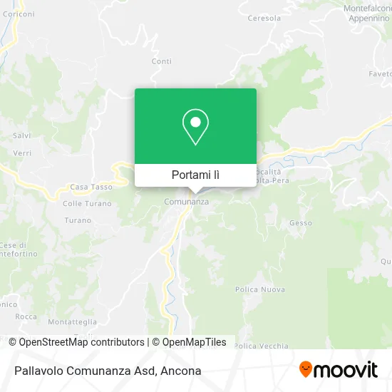 Mappa Pallavolo Comunanza Asd