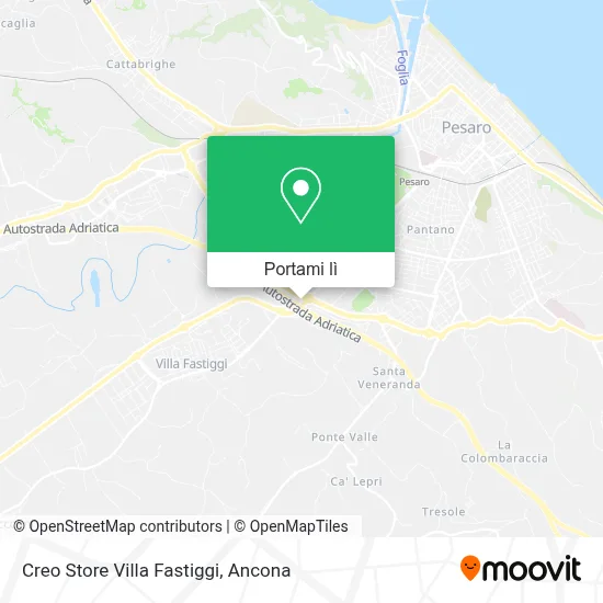 Mappa Creo Store Villa Fastiggi