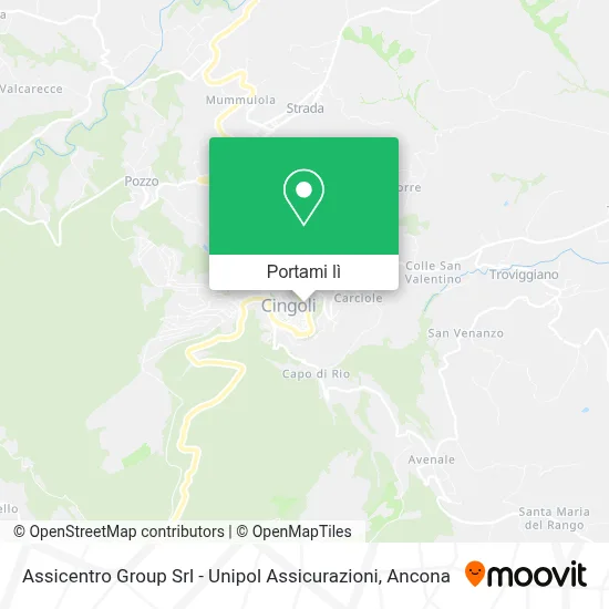 Mappa Assicentro Group Srl - Unipol Assicurazioni
