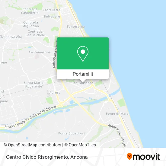 Mappa Centro Civico Risorgimento