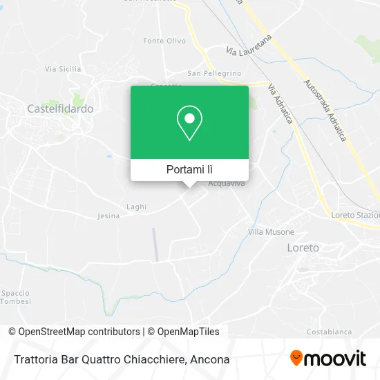 Mappa Trattoria Bar Quattro Chiacchiere