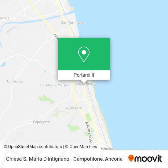 Mappa Chiesa S. Maria D'Intignano - Campofilone