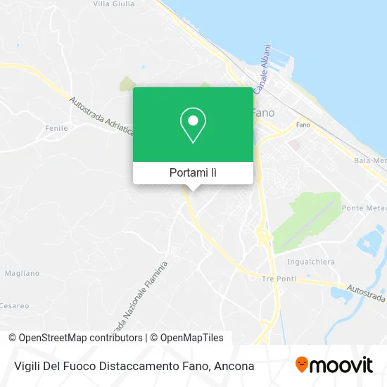 Mappa Vigili Del Fuoco Distaccamento Fano