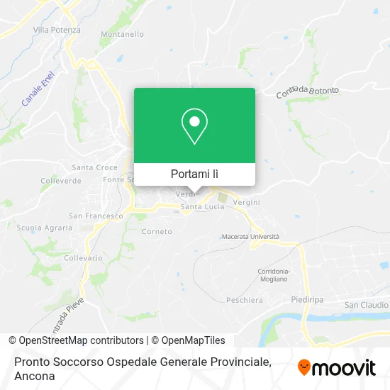 Mappa Pronto Soccorso Ospedale Generale Provinciale