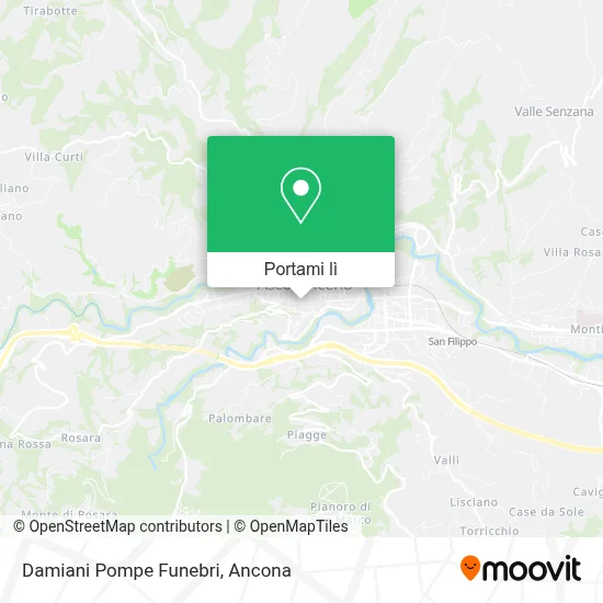 Mappa Damiani Pompe Funebri