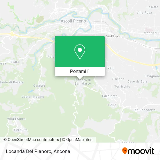 Mappa Locanda Del Pianoro