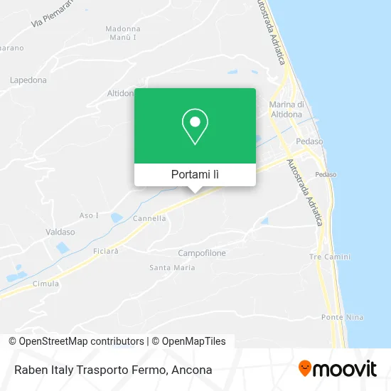 Mappa Raben Italy Trasporto Fermo