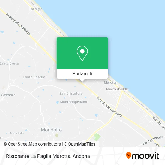 Mappa Ristorante La Paglia Marotta