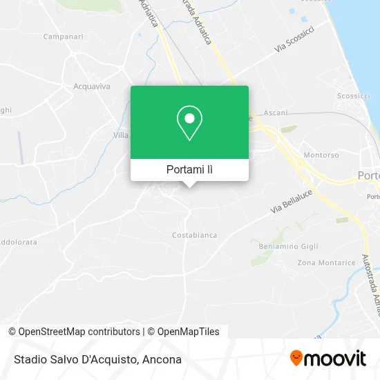 Mappa Stadio Salvo D'Acquisto