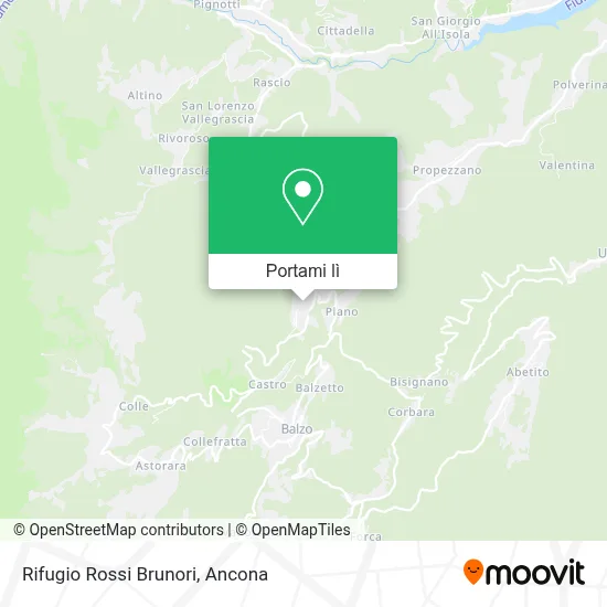Mappa Rifugio Rossi Brunori
