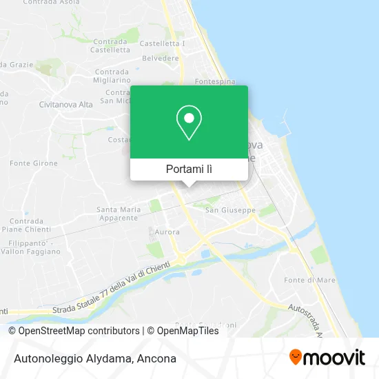 Mappa Autonoleggio Alydama