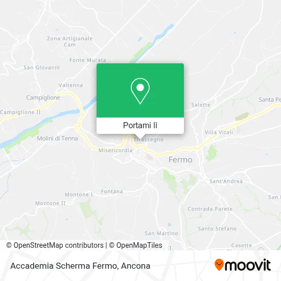 Mappa Accademia Scherma Fermo