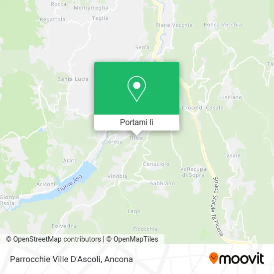 Mappa Parrocchie Ville D'Ascoli