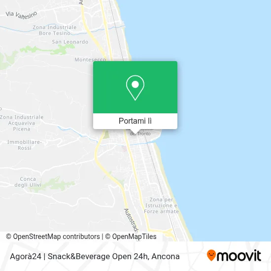 Mappa Agorà24 | Snack&Beverage Open 24h