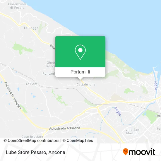 Mappa Lube Store Pesaro