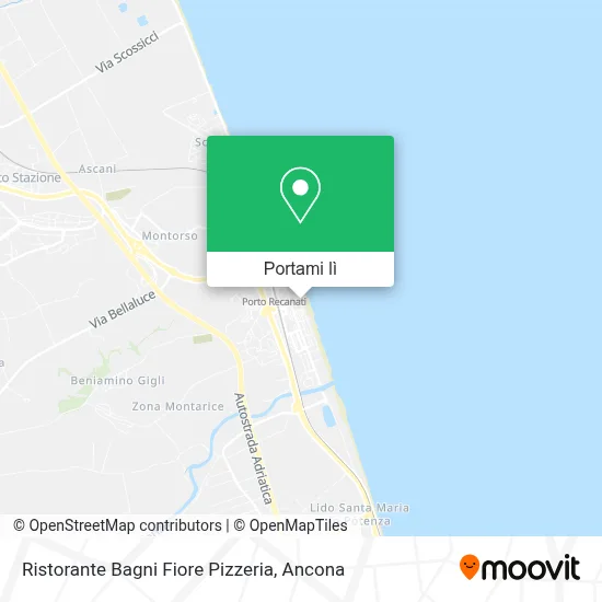Mappa Ristorante Bagni Fiore Pizzeria
