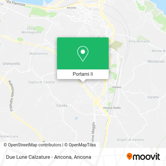 Mappa Due Lune Calzature - Ancona