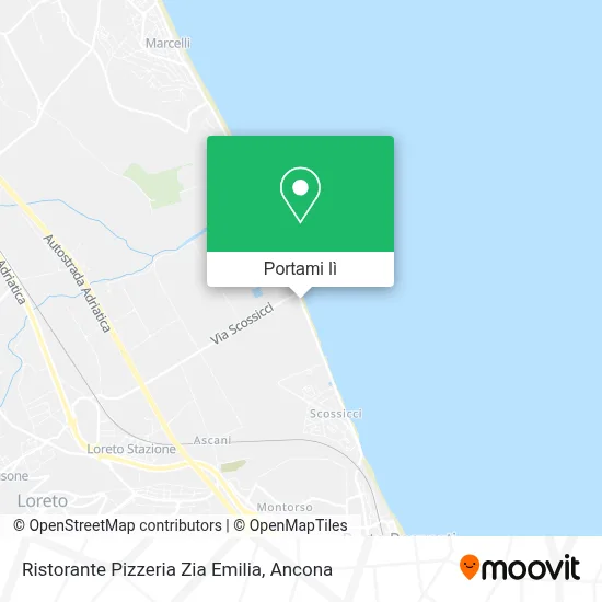 Mappa Ristorante Pizzeria Zia Emilia