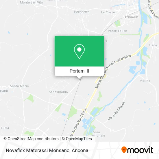 Mappa Novaflex Materassi Monsano