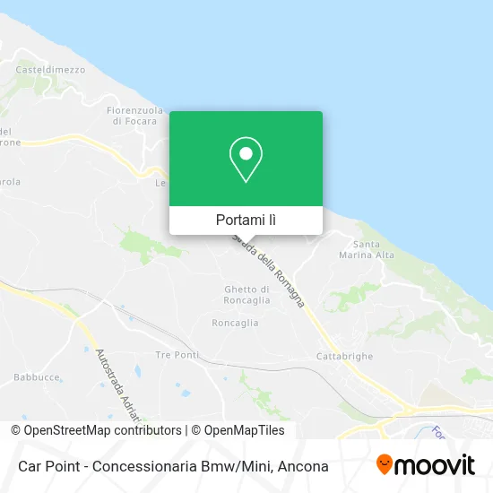 Mappa Car Point - Concessionaria Bmw / Mini