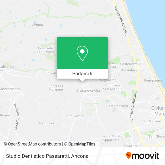 Mappa Studio Dentistico Passaretti