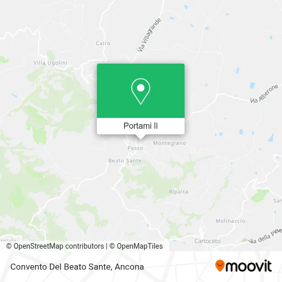 Mappa Convento Del Beato Sante