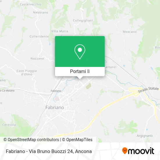 Mappa Fabriano - Via Bruno Buozzi 24