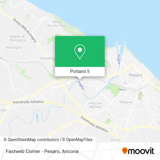 Mappa Fastweb Corner - Pesaro