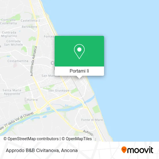 Mappa Approdo B&B Civitanova