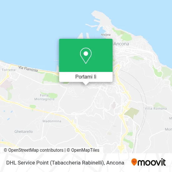 Mappa DHL Service Point (Tabaccheria Rabinelli)