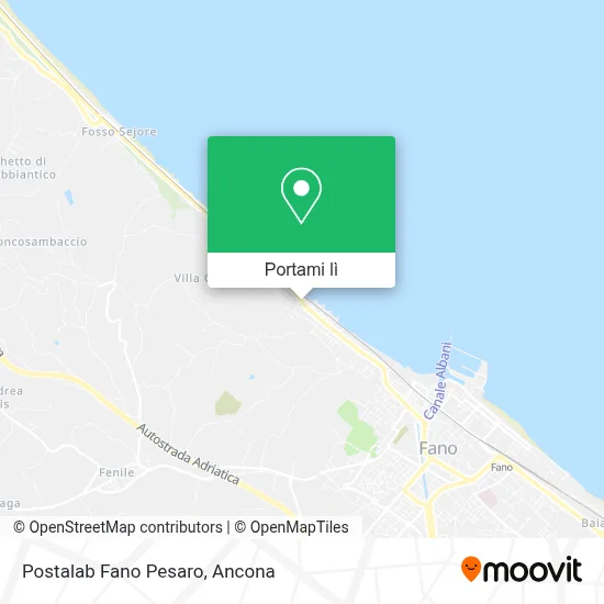 Mappa Postalab Fano Pesaro