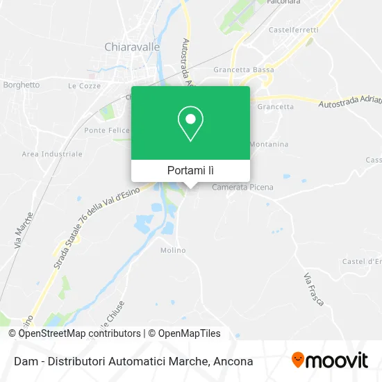 Mappa Dam - Distributori Automatici Marche