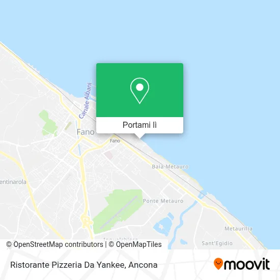 Mappa Ristorante Pizzeria Da Yankee