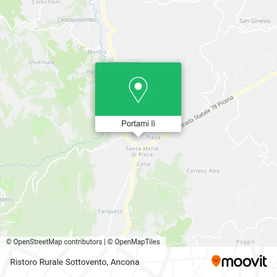 Mappa Ristoro Rurale Sottovento
