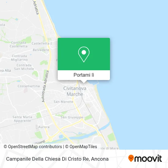Mappa Campanile Della Chiesa Di Cristo Re