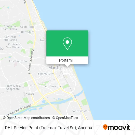 Mappa DHL Service Point (Freemax Travel Srl)