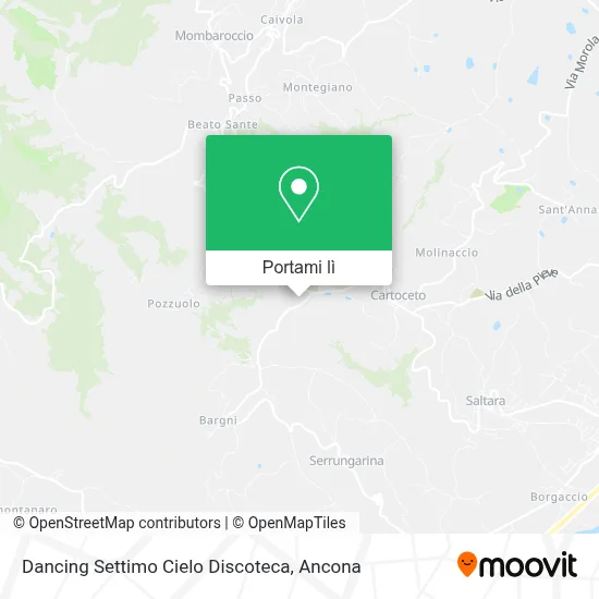 Mappa Dancing Settimo Cielo Discoteca