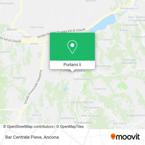 Mappa Bar Centrale Pieve