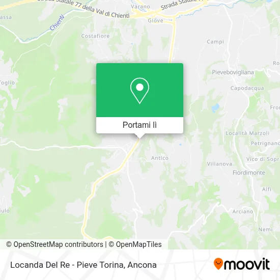 Mappa Locanda Del Re - Pieve Torina