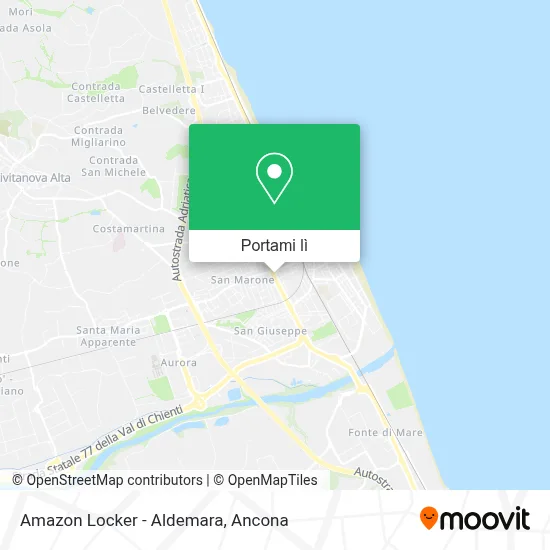 Mappa Amazon Locker - Aldemara