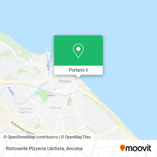 Mappa Ristorante Pizzeria L'Artista