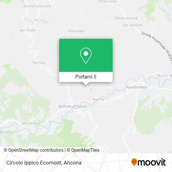 Mappa Circolo Ippico Ecomont