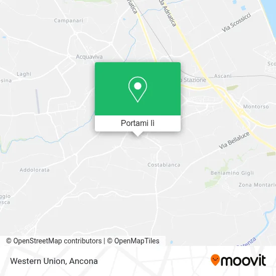 Mappa Western Union