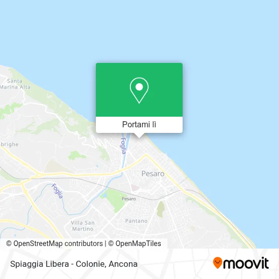 Mappa Spiaggia Libera - Colonie