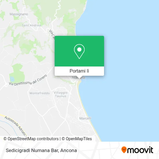 Mappa Sedicigradi Numana Bar