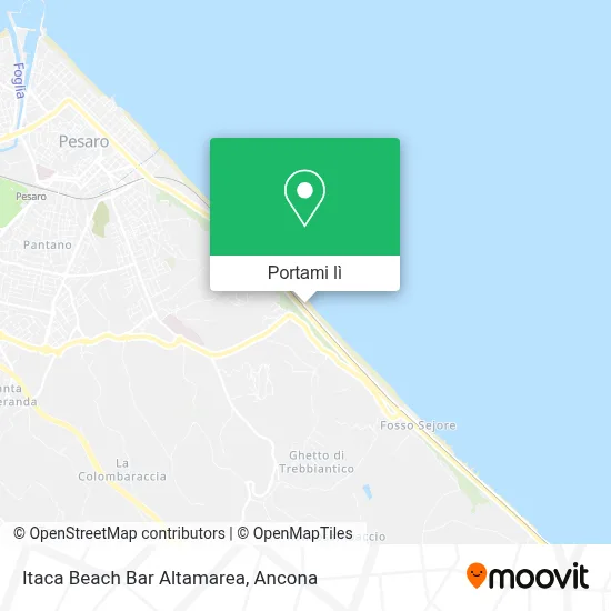 Mappa Itaca Beach Bar Altamarea