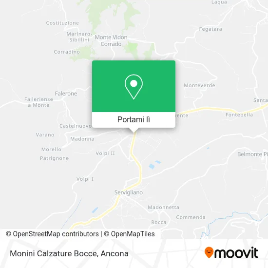 Mappa Monini Calzature Bocce